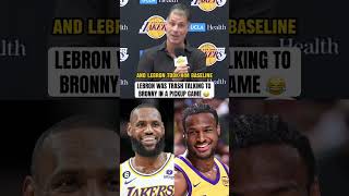 Rob Pelinka says LeBron hit a reverse layup on Bronny in a Lakers scrimmage 😅 [upl. by Huxley]