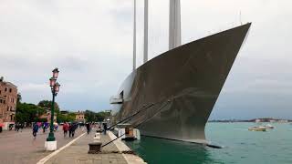 Superyacht A docked in Venice [upl. by Anevad964]