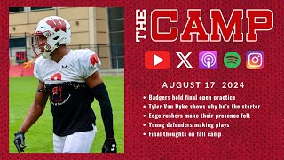 The Camp Badgers hold scrimmage edge rushers impress final thoughts from fall camp [upl. by Creath]