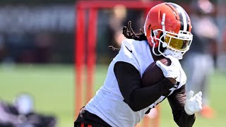 DOnta Foreman Returns Jameis Winston Gets Reps in Thursdays Browns Practice  Sports4CLE 8824 [upl. by Akamaozu]