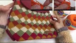 Entrelac Crochet Bag  review [upl. by Christoforo336]