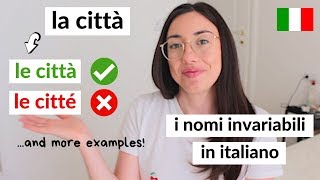 I nomi invariabili in italiano Qual è il plurale di CITTÀ learnItalian [upl. by Allana]