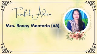 Final Journey of Mrs Rosey Monterio 65  8th Oct 2024 [upl. by Proudfoot]