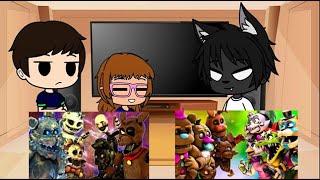 tanner and rachel twisted react fnaf AR vs hoaxes amp Easter vs glamrock gacha club [upl. by Ziwot]