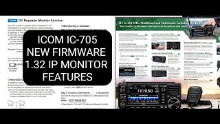 NEW ICOM 705 FIRMWARE 132 NEW MONITOR REPEATER FUNCTION Read description [upl. by Fisoi465]