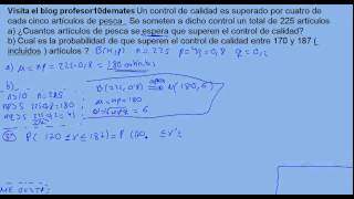 Aproximación de binomial a normal 13 corrección yates continuidad ejercicio [upl. by Kermy]