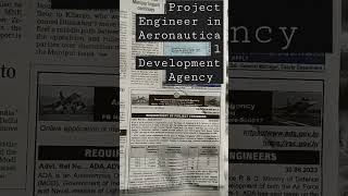 vacancy in Aeronautical Development Agency jobafterbtech jobafterengineering ABCsofBiology [upl. by Ynittirb101]