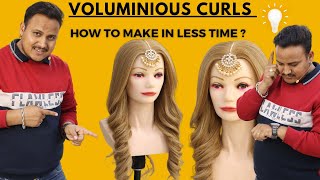 How to make voluminous curls in short time  Quick amp Easy Voluminous Curls Tutorial [upl. by Hillary]