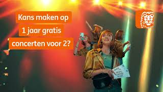 Kans maken op 1 jaar gratis concerten voor 2 [upl. by Grekin]