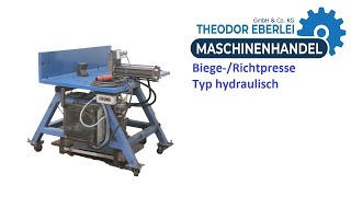 ID 33400 BiegeRichtpresse Typ hydraulisch [upl. by Osmen]