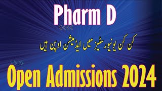 Pharm D Admissions 2024 D Pharm Admissions 2024  Eligibility  Fee Structure  Admission 2024 [upl. by Jonina320]