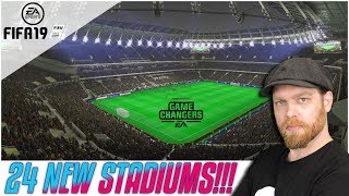 24 NEW STADIUMS ADDED FOR FIFA 19 [upl. by Oj416]