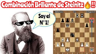 VAS A ALUCINAR CON ESTA COMBINACIÓN😲🔥 Steinitz vs Chigorin La Habana 1892 [upl. by Aneelak]