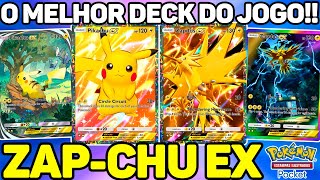 O MELHOR DECK DO POKÉMON TCG POCKET  Pikachu EX amp Zapdos EX Deck [upl. by Amalberga733]