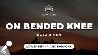 On Bended Knee  Boyz II Men Lower Key  Piano Karaoke [upl. by Barron]