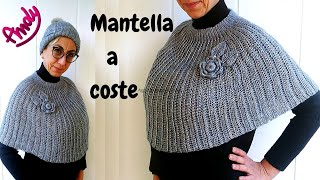 TUTORIAL Mantella a coste Uncinetto Facile [upl. by Assylem612]