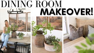 DINING ROOM MAKEOVER  RUSTIC DINING ROOM TRANSFORMATION  HOME DECORATING TIPS AND IDEAS [upl. by Hu501]