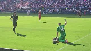 REFEREE COLLAPSES  COPA AMERICA  Canada v Peru  viewer discretion advsed [upl. by Asecnarf]