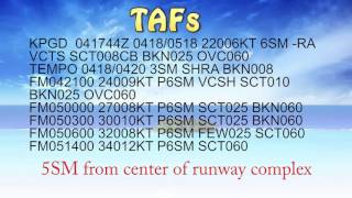 GS How To Decode METARs and TAFs  Part 1  The Simple Stuff [upl. by Gassman]