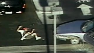 Police Shootout In Long Beach California [upl. by Carberry]