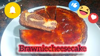 BRAWNIECHEESECAKEtodos van a querer esta receta riquísima [upl. by Elephus]