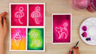 Fun Watercolor Painting Ideas Using Masking Fluid [upl. by Rush]