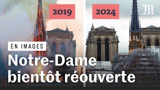 NotreDame de Paris  5 ans après lincendie où en est la cathédrale [upl. by Akel135]