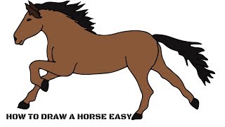 How to Draw a Horse Easy Step by Step For Kids [upl. by Ettennek]