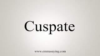 How To Say Cuspate [upl. by Elleon]