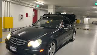 2009 MercedesBenz CLK350 Cabriolet Soft Top Operation [upl. by Zechariah]