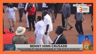 President Ruto arrives at Nyayo Stadium for Benny Hinn crusade [upl. by Nuaj462]