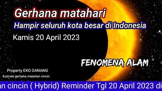 GERHANA MATAHARI 20 APRIL 2023 [upl. by Annawaj]