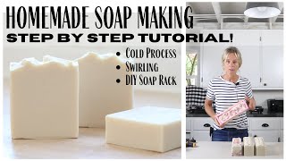 The Basics of Cold Process Soap Making  Homemade Soap  DIY Soap Rack  Natural Handmade Soap [upl. by Mandelbaum602]