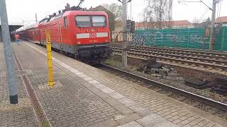 Zugfahrten im Bahnhof Rathenow am 30032024 1600 Uhr ICE RE 4 RB 34 und RB 51 [upl. by Narra]