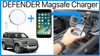 New Land Rover Defender L663 Centre Console IPhone Magsafe Charger Mount Demo amp Install [upl. by Iaras]