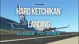 Hard Ketchikan Landing  Alaska 737900ER  Infinite Flight [upl. by Kcolttam]