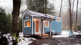 Inside a Bright Minimalist Tiny House in the Woods [upl. by Kelcey]