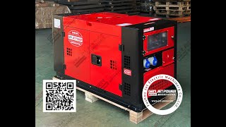 Portable generator 12kw air cooled 2 cylinders super silent diesel generator set with CE ISO [upl. by Bazluke581]