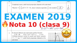 Testul de la EXAMEN 2019 rezolvat pe nota 10 clasa 9  Examenmd [upl. by Uht]