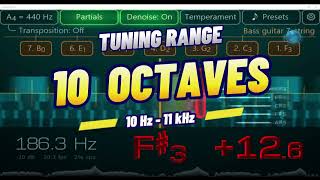 10octave chromatic strobe tuner for iOS Android  and Windows [upl. by Friedrick]