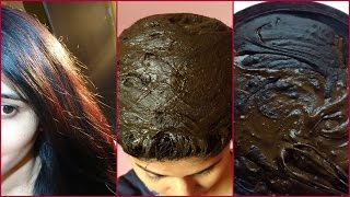 Henna hair dye to get darker hair color  patanjali kesh kanti herbal henna [upl. by Ahsitram]