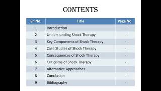 Shock Therapy and Its Consequences Project of Political Science Class XII 202425 AHSECNCERT [upl. by Pernas540]