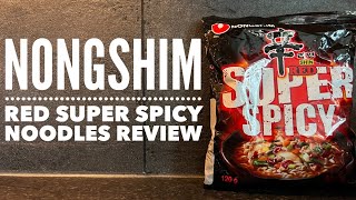 Nongshim Shin Red Super Spicy Noodles Review [upl. by Haymes]