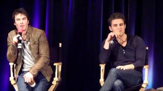 Paul Wesley amp Ian Somerhalder  2013 TVD Chicago  Being married to Nanny Carrie Torrey DeVitto [upl. by Ecurb]