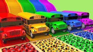 Learn Colors with 7 Street Vehicles and Soccer Ball Flying Toy Cars Pretend Play for Kids [upl. by Arocet]