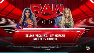 WWE 2K24  Zelina Vega vs Liv Morgan  No Hold Barred [upl. by Solram10]