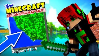 NEW ADDON MINI MAP MCPE  COCOK UNTUK SURVIVAL [upl. by Swetiana]