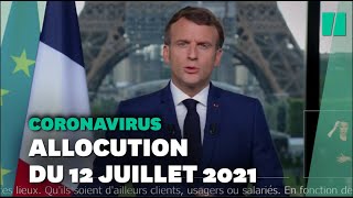 Covid19 le discours dEmmanuel Macron avec ses annonces du 12 juillet dans son intégralité [upl. by Mian]