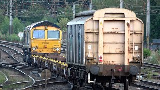 Evening Freight Trains at Carlisle including 90s and an MOD train 06 August 24 [upl. by Oned]