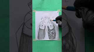 BFF Drawing 🤔😱 shorts craft art drawing crafts satisfying [upl. by Llesig136]